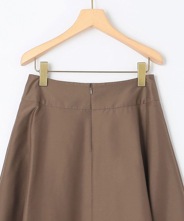 組曲 【洗える・涼感】シアーボイル スカート ダークブラウン系