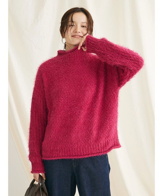 CRAFT STANDARD BOUTIQUE バスケットモールスタンドネックプルオーバー Pink