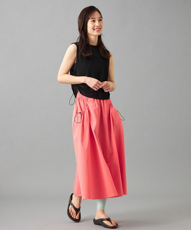 Chacott Chacott BALANCE シアーリブノースリーブTシャツ ブラック