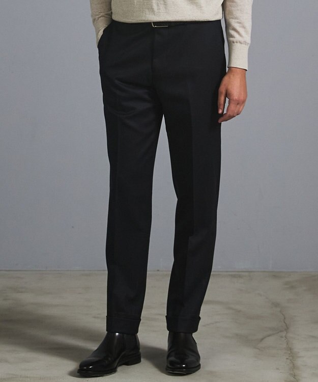 GOTAIRIKU 【保温性/ストレッチ/シワになりにくい】サキソニーストレッチパンツ_ノータック(25年モデル） ブラック系8