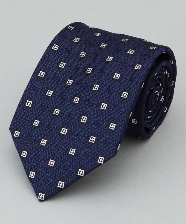 GOTAIRIKU 日本縫製/オリジナル柄【Fermo Fossati】ネクタイ_小紋柄 ネイビー系8