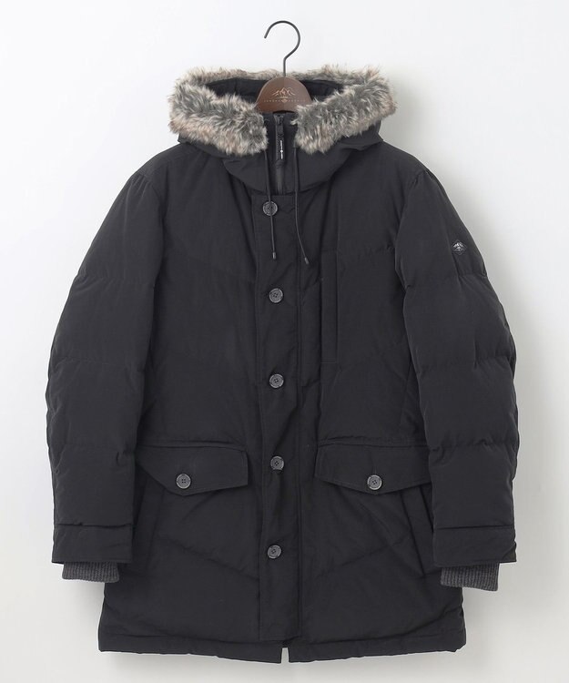 JOSEPH ABBOUD MOUNTAIN  【サスティナブル/ECO撥水/ECOファー/9ポケット/男女兼用】Pe/Nyピーチ ダウンコート ブラック系