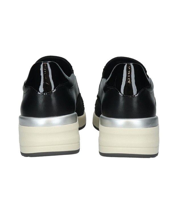 Bridget Birkin 【Round About】ラインストーンアクセントスリッポンスニーカー ブラック