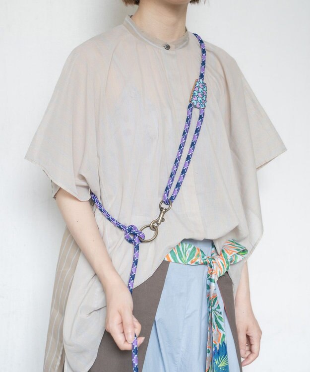 COQ HAPPY ARGYLE  ハンズフリーロングドッグリード パープル