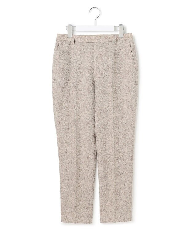 23区 【一部店舗限定/洗える】リネンライクジャカード セットアップ グレージュ系