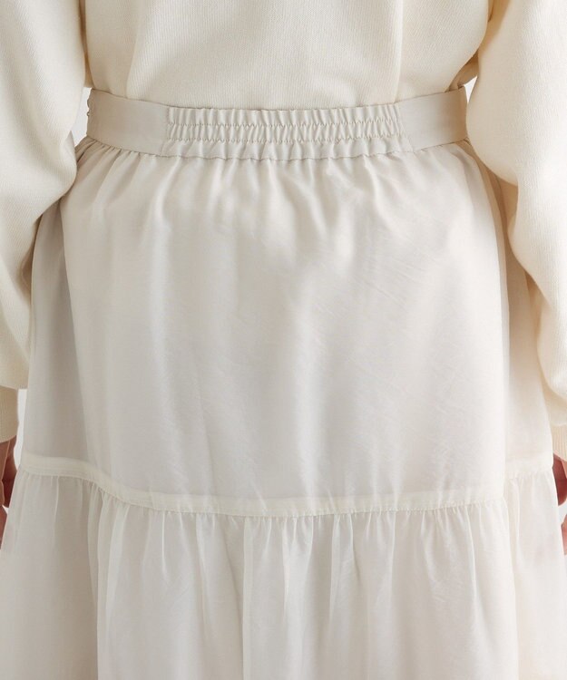Green Parks エアリーティアードスカート Off White