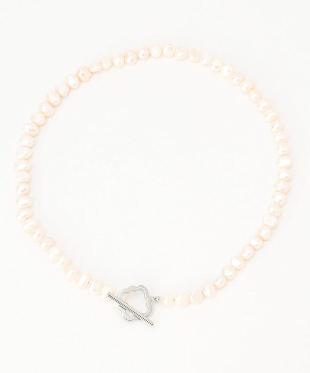 TOCCA OPEN CLOVER PEARL NECKLACE 淡水バロックパール 2WAY ネックレス シルバー系