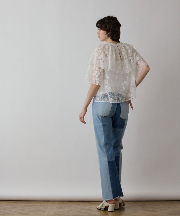 GRACE CONTINENTAL レースケープブラウス キナリ