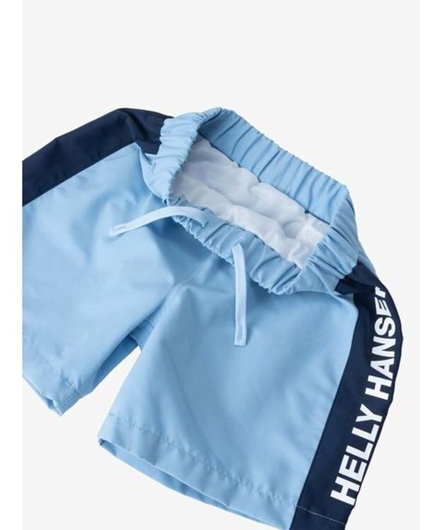 HELLY HANSEN 【キッズ・UVカット】ロゴビーチショーツ ペールブルー×オーシャンネイビー