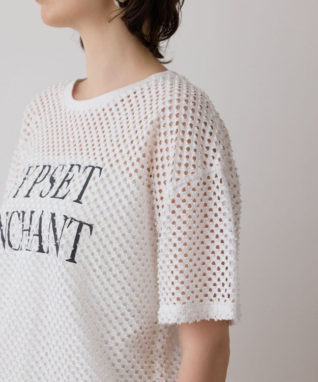 GRACE CONTINENTAL クラッシュロゴTシャツ ホワイト