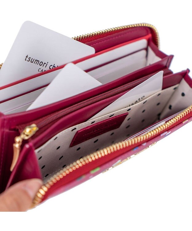 tsumori chisato CARRY てんてん ラウンドファスナー長財布 ボルドー