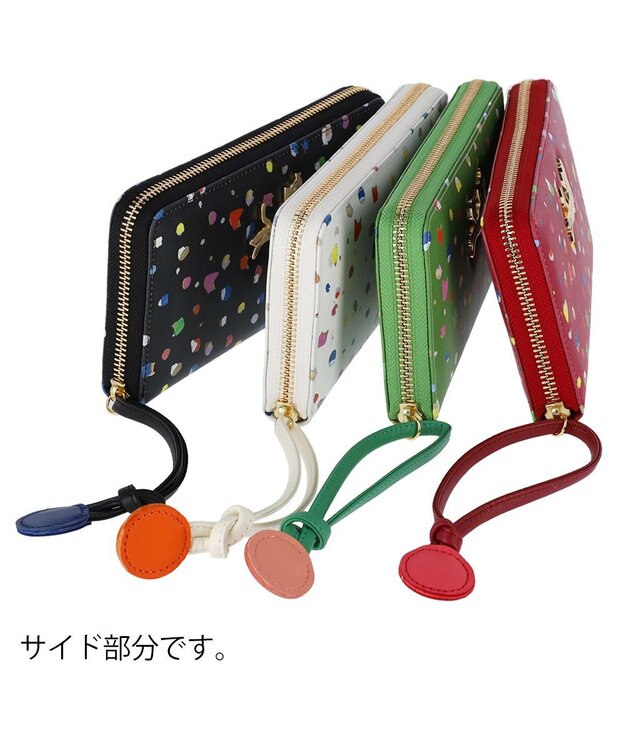 tsumori chisato CARRY てんてん ラウンドファスナー長財布 グリーン