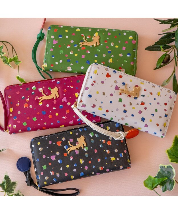 tsumori chisato CARRY てんてん ラウンドファスナー長財布 ホワイト