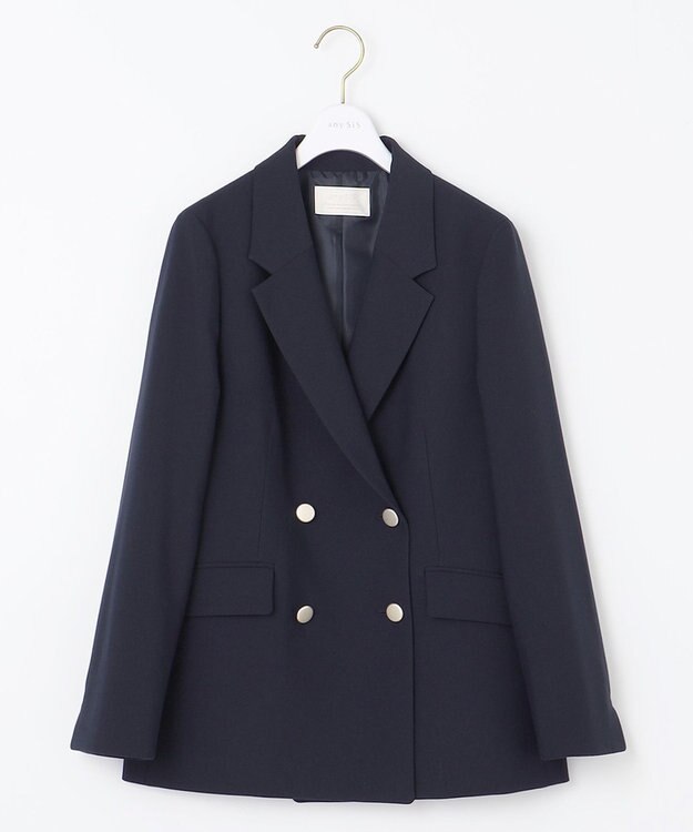 ANY SIS 【WEB・一部店舗限定】褒めらレディテーラード ジャケット ネイビー