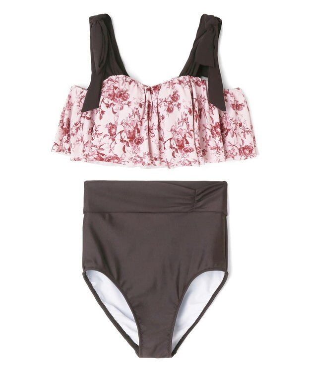 San-ai Resort（三愛水着楽園） 【SALE】【9号サイズ】ワコール定番商品カップ使用GHIカップの大きなお胸に対応【グラマラスフィット】ワイヤー水着　9D-M　【San-ai Resort（サンアイリゾート）】 ピンク×ブラウン