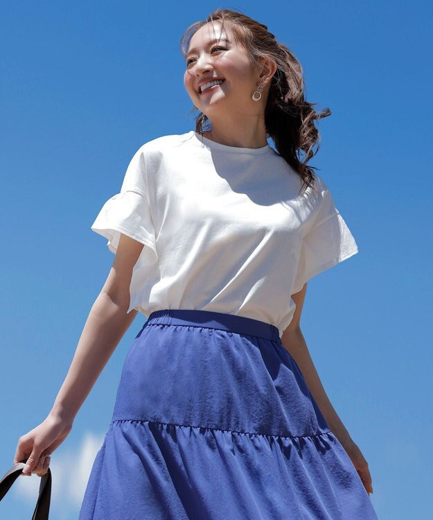 ANY SIS 【UVケア・接触冷感】冷感 Tシャツ オフホワイト