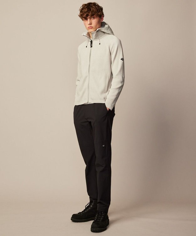JOSEPH ABBOUD MOUNTAIN 【軽量/ストレッチ】CORDURA アウトドア ニット パーカー ライトグレー系
