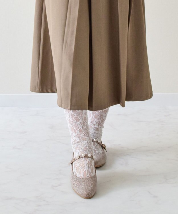 Bridget Birkin 【Bridget Birkin】パールストラップメリージェーンパンプス ゴールド