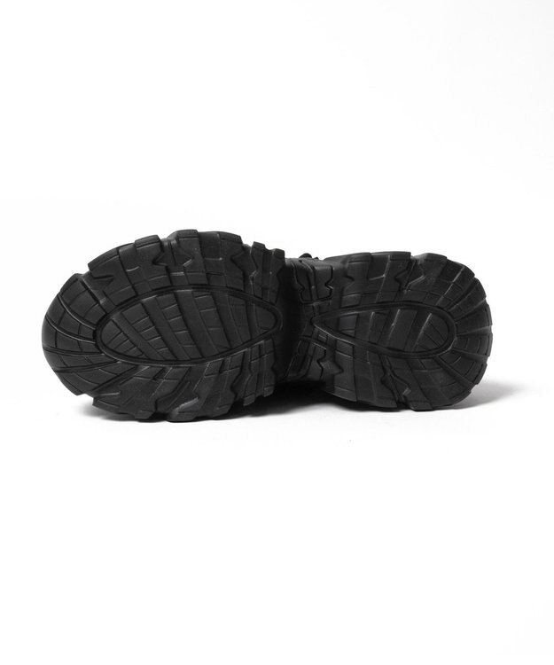 WEGO ダブルリボン厚底ダッドスニーカー ブラック