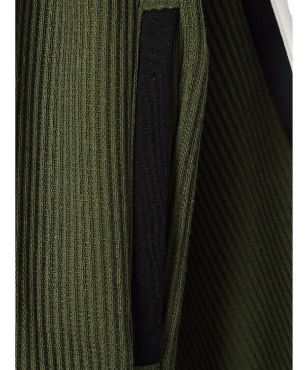 CRAFT STANDARD BOUTIQUE 【リサイクル】ラインカーディガン Khaki