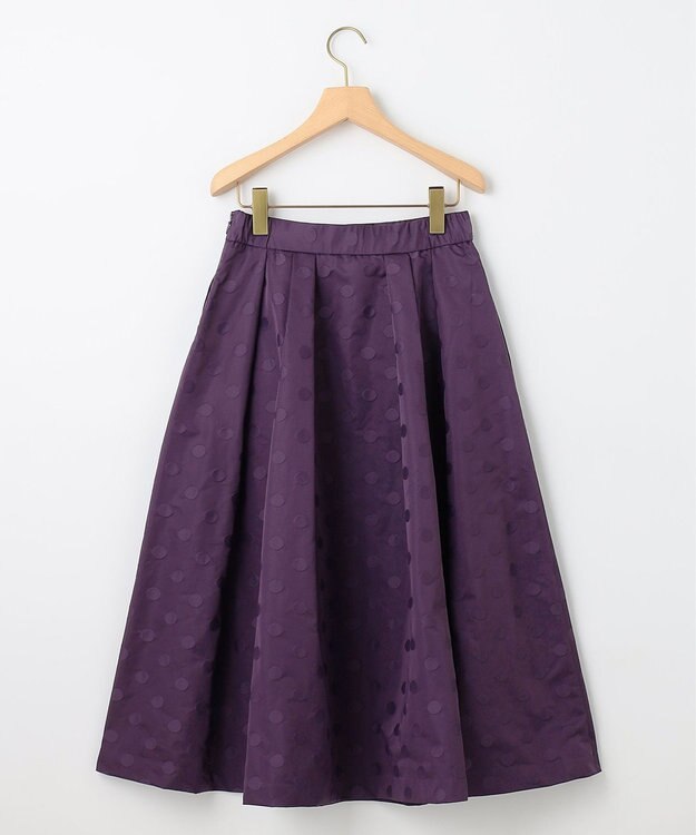 組曲 ドットジャガード フレア スカート パープル系