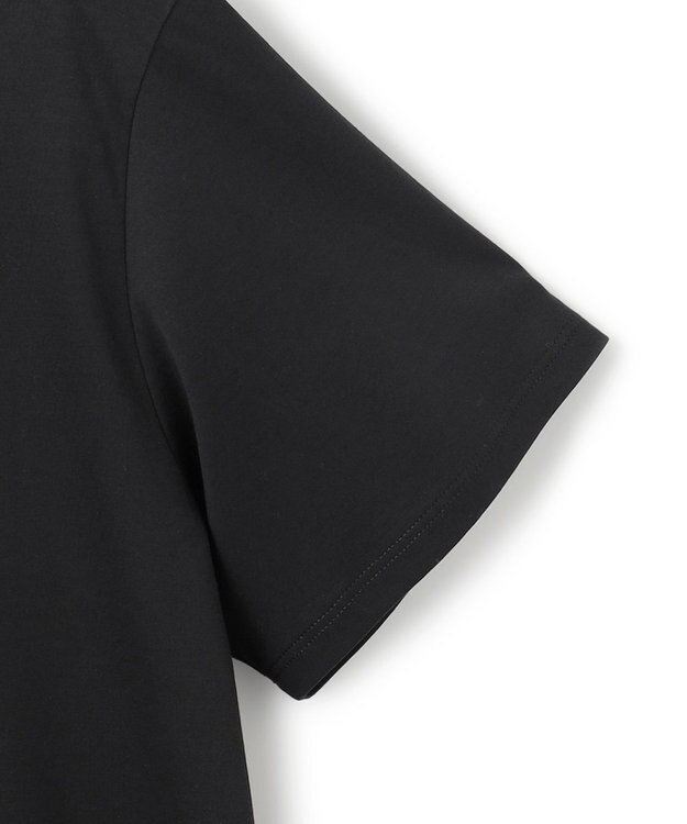 23区 L 【汗じみ防止/洗える】スムースデザイン バックフレア カットソー ブラック系