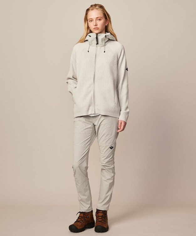 JOSEPH ABBOUD MOUNTAIN 【軽量/ストレッチ】CORDURA アウトドア ニット パーカー ライトグレー系