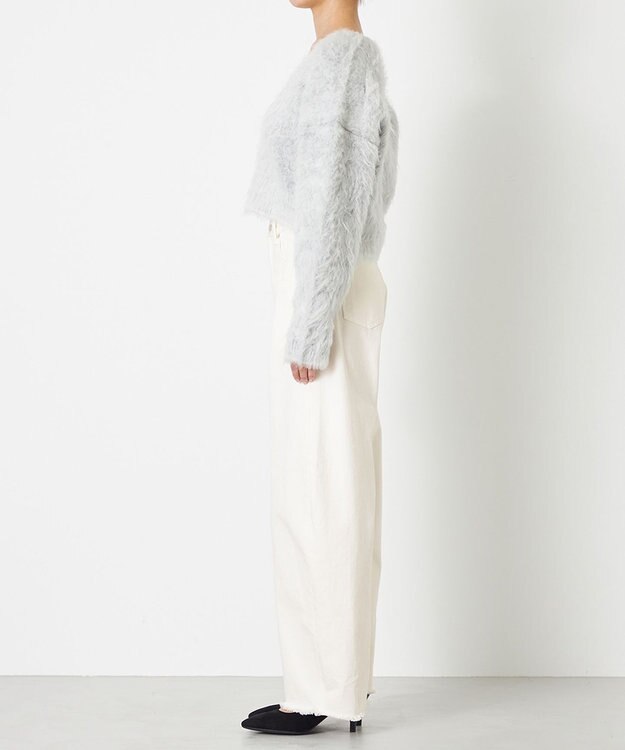 NAVE 【Nave】モヘアシャギーニットトップス ライトグレー系