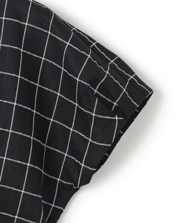 J.PRESS YORK STREET 【WOMEN】リネンライクイージーフィット ワンピース ブラック系3