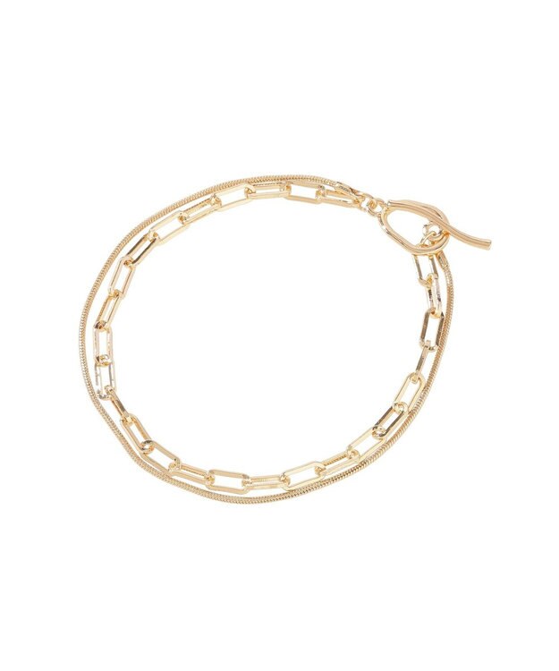 YECCA VECCA マンテルチェーン2連ブレスレット Gold