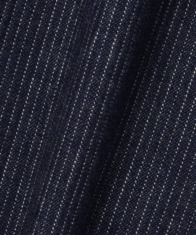 JOSEPH ABBOUD 【キングサイズ・ストレッチ/JAPANファブリック/きれいめ】ストライプジャカード デニム ネイビー系1