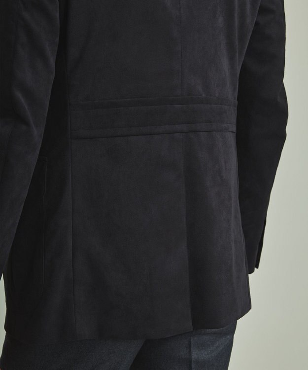 GOTAIRIKU 【イージーケア】ウルトラスエードサファリジャケット ブラック系