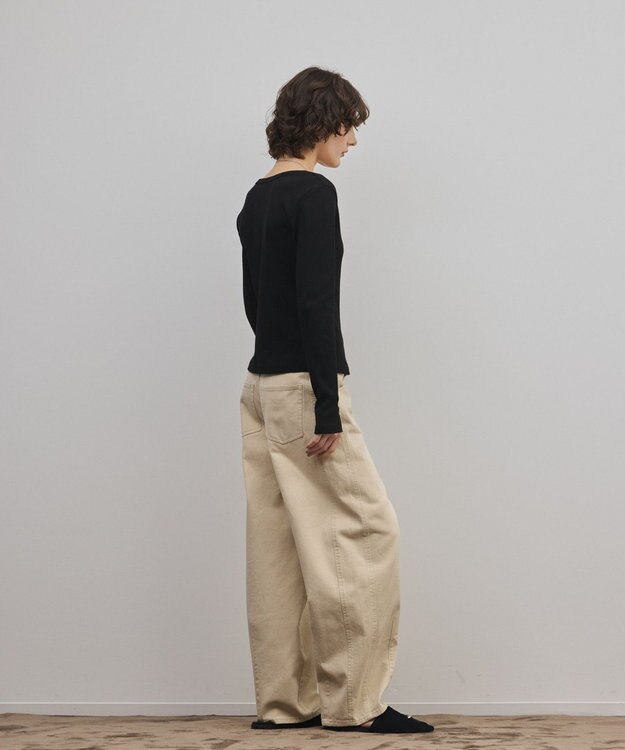 GRACE CONTINENTAL ヘンリーネックカットトップ ブラック