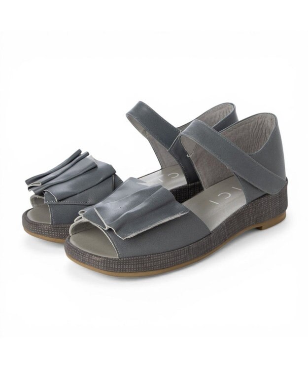 MODE ET JACOMO <D'ICI>フリルモチーフサンダル ブルー