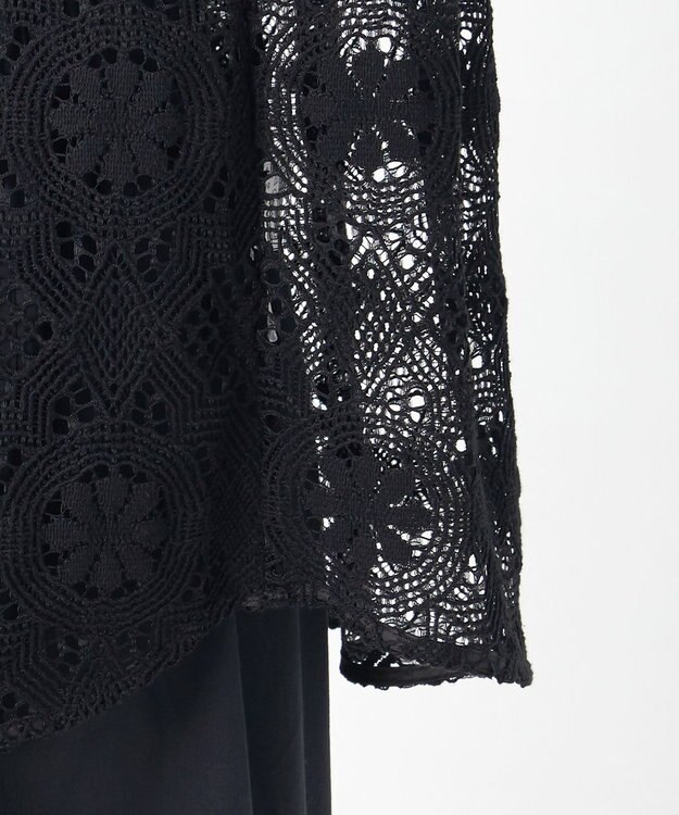 23区 【GOLD LABEL】モチーフレース シャツ ブラウス ブラック系