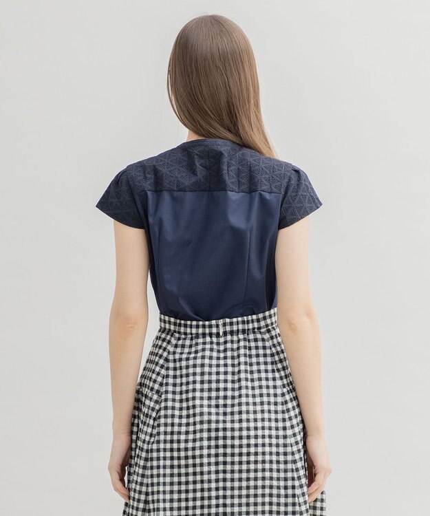 TOCCA 【洗える！】GLASS ブラウス ネイビー系