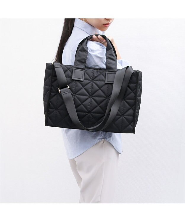 UNBILLION カシュカシュ cachecache / ボックスパテッドキルト2wayトート ブラック