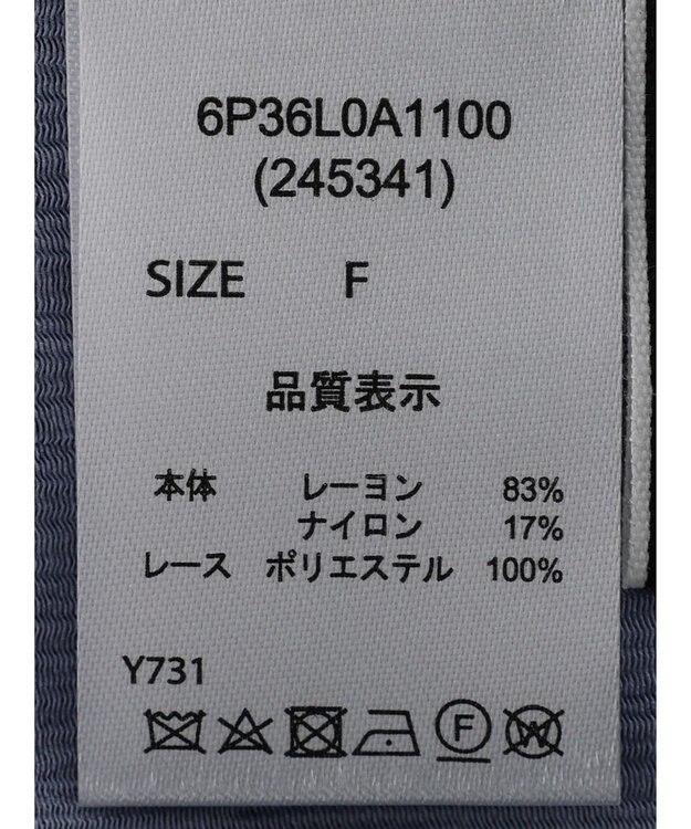 Green Parks ・ＥＬＥＮＣＡＲＥ　ＤＵＥ　ケミカルレースブラウス Blue