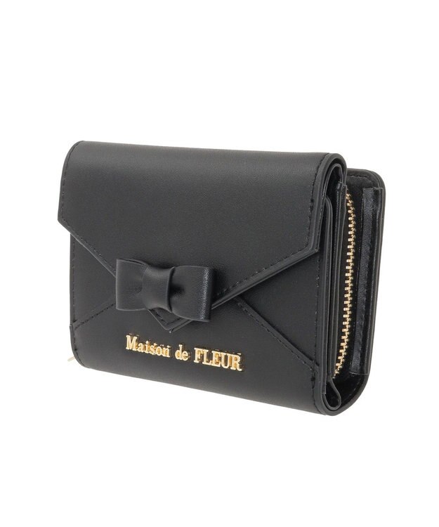 Maison de FLEUR レター型ウォレット Black