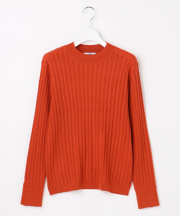 J.PRESS LADIES KNIT BASIC クルーネック ニット オレンジ系