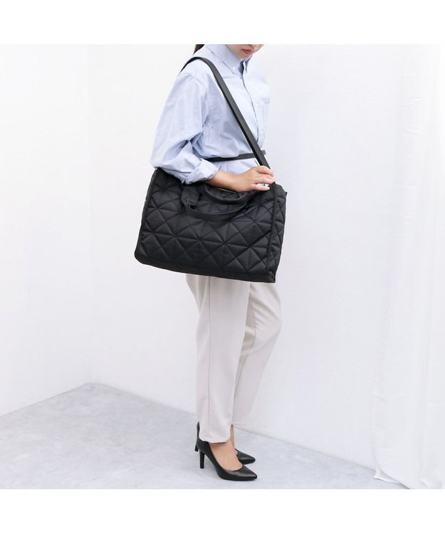 UNBILLION カシュカシュ cachecache / ボックスパテッドキルト2wayトート ブラック