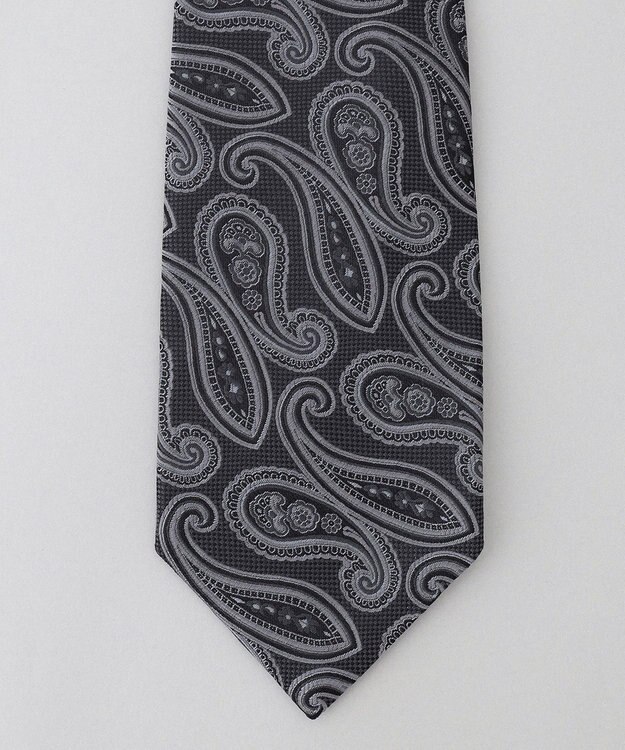 GOTAIRIKU 【日本製】西陣ネクタイ_ペイズリー柄 グレー系8
