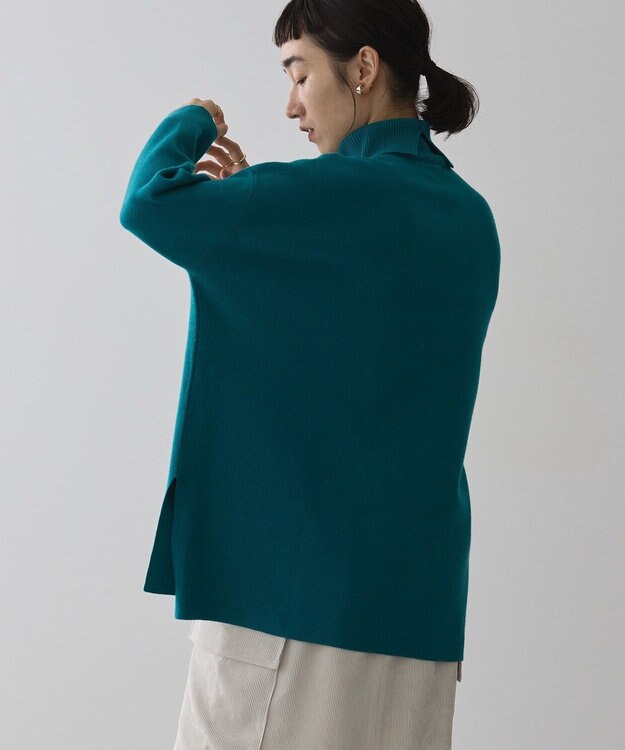 AMERICAN HOLIC バイパチタートルネックニットロングプルオーバー Turquoise Blue