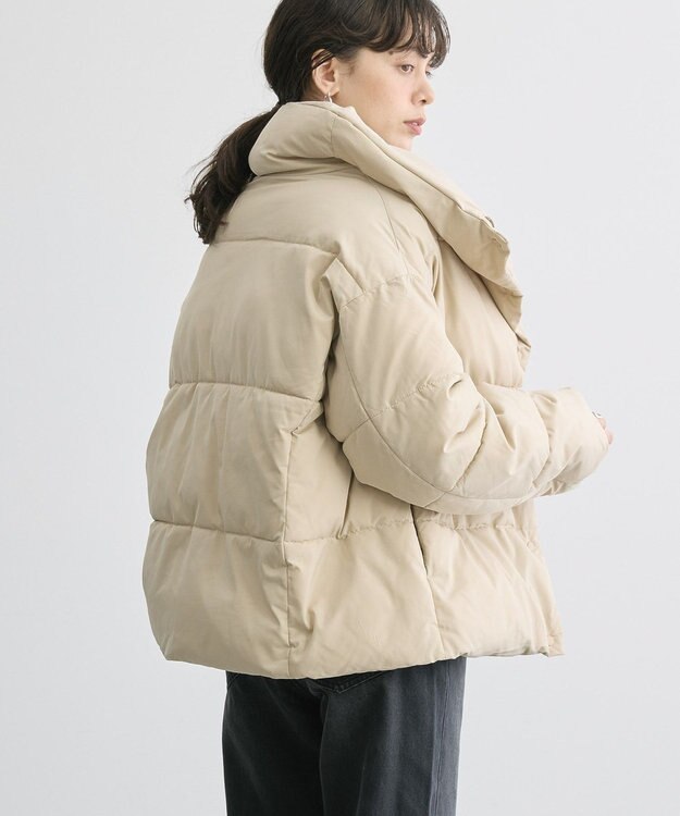 AMERICAN HOLIC リサイクル軽ポカ撥水加工スタンドショートコート Light Beige