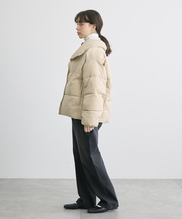 AMERICAN HOLIC リサイクル軽ポカ撥水加工スタンドショートコート Light Beige