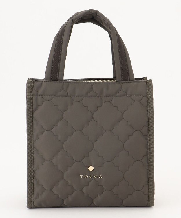 TOCCA 【撥水】CHECKER CLOVER QUILTMINIBAG キルトミニバッグ カーキ系