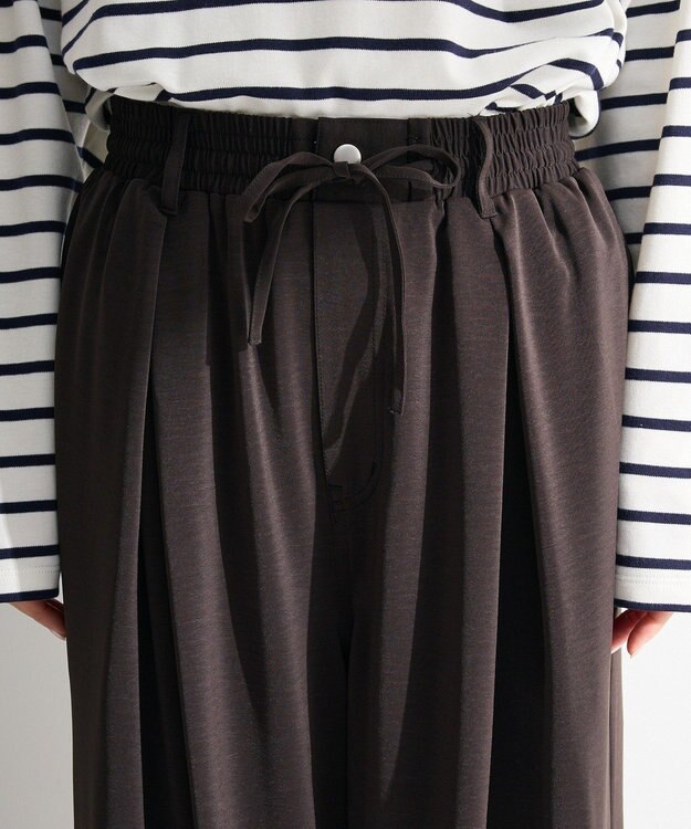 Green Parks サテンコクーンパンツ Black