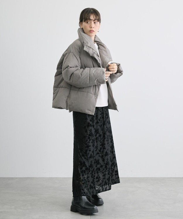 AMERICAN HOLIC リサイクル軽ポカ撥水加工スタンドショートコート Mocha