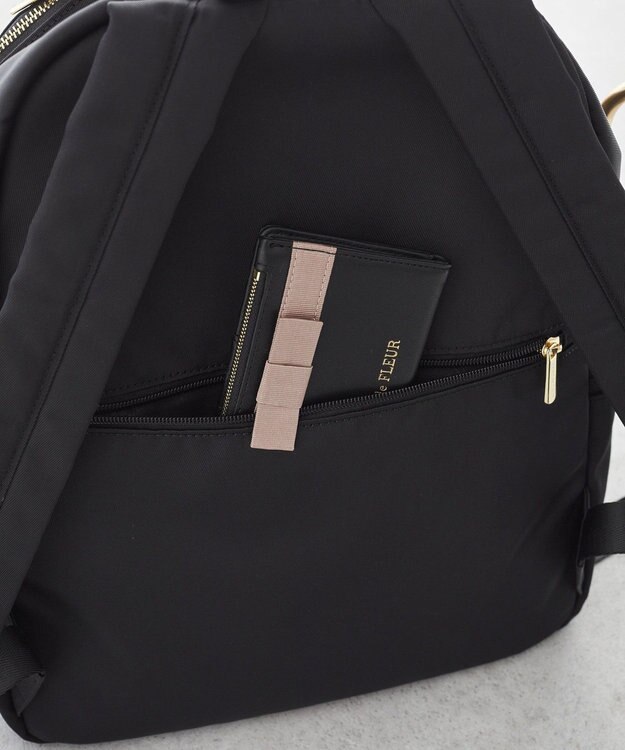 Maison de FLEUR 撥水加工オペラリボンリュック Black