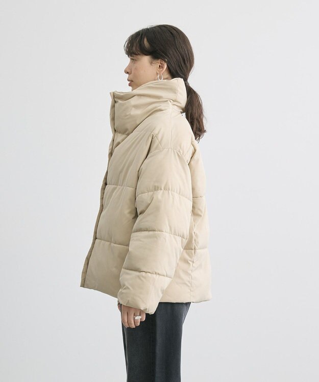 AMERICAN HOLIC リサイクル軽ポカ撥水加工スタンドショートコート Light Beige